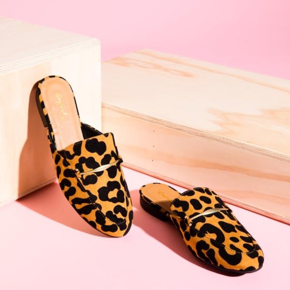 Shoes - New In Box Leopard Color Mules